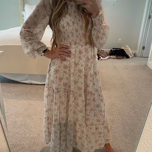 Koodeker midi smocked floral dress size M